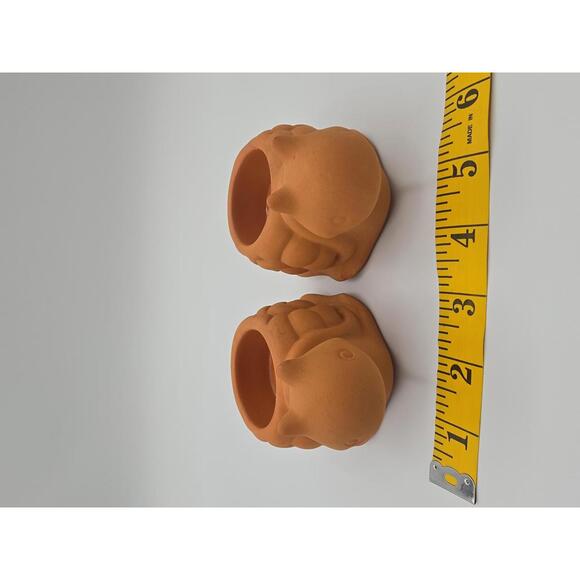 Set of 2 Vintage PartyLite Terracotta Snails Tea Light Candle Holders - Picture 3 of 9